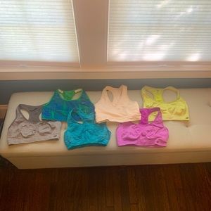 Lot of SIX size medium sports bras